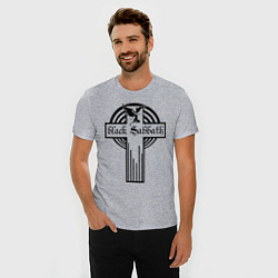 Футболка slim-fit Black Sabbath Cross, цвет: меланж — фото 2