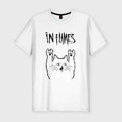 Футболка slim-fit In Flames - rock cat, цвет: белый