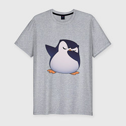 Мужская slim-футболка Пингвин в танце