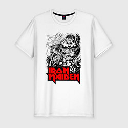 Футболка slim-fit Iron Maiden eyes, цвет: белый