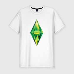 Футболка slim-fit Знак персонажа Симс, цвет: белый