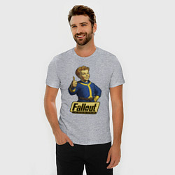 Футболка slim-fit Real vault boy, цвет: меланж — фото 2