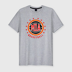 Футболка slim-fit Miami basket, цвет: меланж