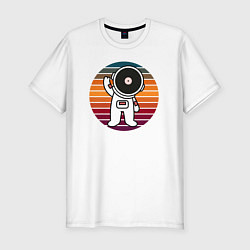 Футболка slim-fit Vinyl space, цвет: белый
