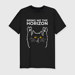 Футболка slim-fit Bring Me the Horizon rock cat, цвет: черный