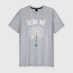 Футболка slim-fit Blow me!, цвет: меланж