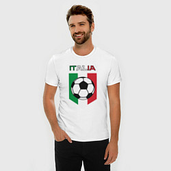 Футболка slim-fit Футбол Италии, цвет: белый — фото 2