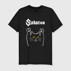 Футболка slim-fit Sabaton rock cat, цвет: черный