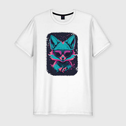 Футболка slim-fit Whimsical Fox, цвет: белый