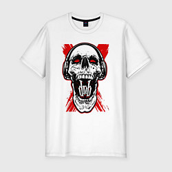 Футболка slim-fit DnB skull, цвет: белый