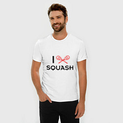 Футболка slim-fit I Love Squash, цвет: белый — фото 2