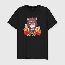 Футболка slim-fit Megu nyan, цвет: черный