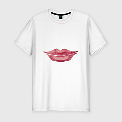Мужская slim-футболка Lips