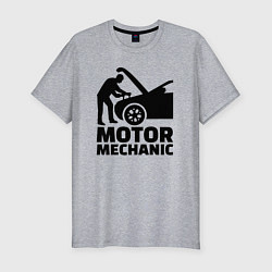 Футболка slim-fit Motor mechanic, цвет: меланж