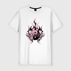 Футболка slim-fit Blackpink - logo in yang, цвет: белый