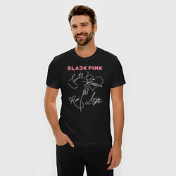 Футболка slim-fit Blackpink автограф, цвет: черный — фото 2