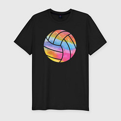 Футболка slim-fit Ball color, цвет: черный