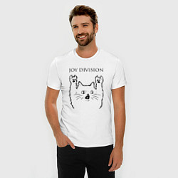 Футболка slim-fit Joy Division - rock cat, цвет: белый — фото 2