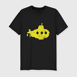 Футболка slim-fit Желтая подводная лодка, цвет: черный