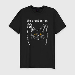 Футболка slim-fit The Cranberries rock cat, цвет: черный