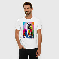 Футболка slim-fit Baer fashionista - pop art - neural network, цвет: белый — фото 2