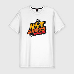 Футболка slim-fit Hot shots soccer, цвет: белый