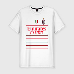 Мужская slim-футболка Рафаэль Леао ФК Милан форма 2223 гостевая