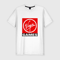 Мужская slim-футболка Virgin games logo