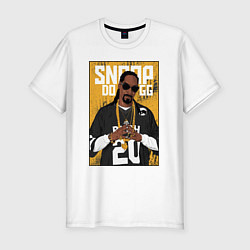 Футболка slim-fit Snoop dogg с цепями, цвет: белый