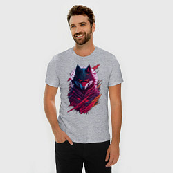 Футболка slim-fit The night wolf, цвет: меланж — фото 2