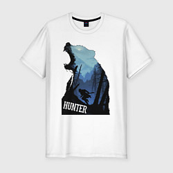 Футболка slim-fit Bear hunter, цвет: белый