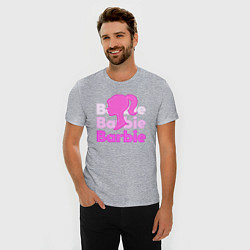 Футболка slim-fit Логотип Барби объемный, цвет: меланж — фото 2