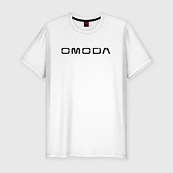 Мужская slim-футболка Omoda big black logo
