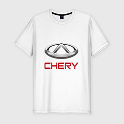 Футболка slim-fit Chery - лого, цвет: белый