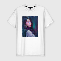 Футболка slim-fit АйЮ арт - IU, цвет: белый