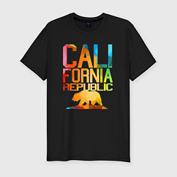 Футболка slim-fit Republic California, цвет: черный