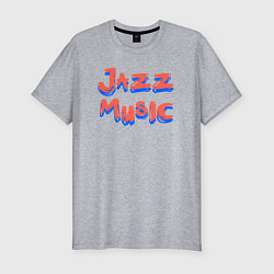 Футболка slim-fit Music jazz, цвет: меланж