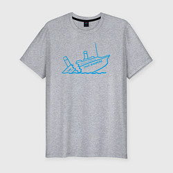 Футболка slim-fit Ship happens, цвет: меланж