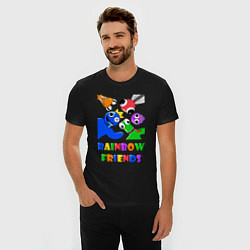 Футболка slim-fit Rainbow Friends персонажи, цвет: черный — фото 2