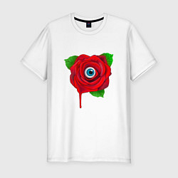 Мужская slim-футболка Роза с глазом