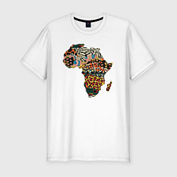 Футболка slim-fit Africa, цвет: белый