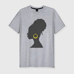 Футболка slim-fit Black girl, цвет: меланж