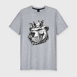 Футболка slim-fit King bear, цвет: меланж