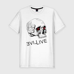 Футболка slim-fit Evil and live, цвет: белый