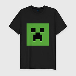 Мужская slim-футболка Minecraft creeper face