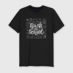 Футболка slim-fit Back to school, цвет: черный