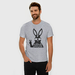 Футболка slim-fit Stay cool rabbit, цвет: меланж — фото 2