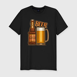 Мужская slim-футболка Light beer