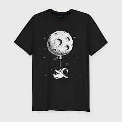 Футболка slim-fit Moon balloon, цвет: черный