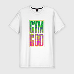 Мужская slim-футболка Gym god